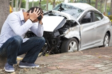 Man distressed over his car accident